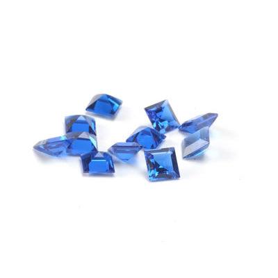 Square Faceted Imitation Sapphire - Otto Frei
