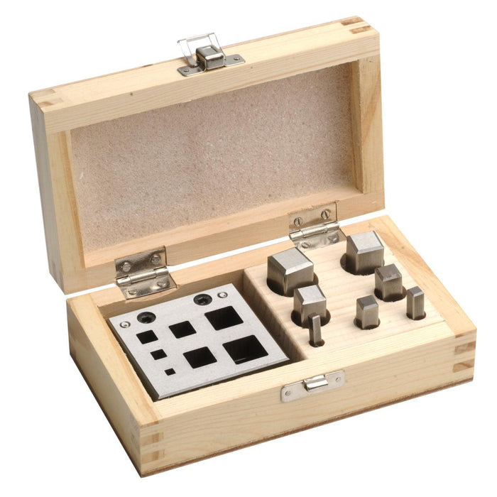 Square Shaped Set of 7 Disc Cutters in Wood Box - Otto Frei