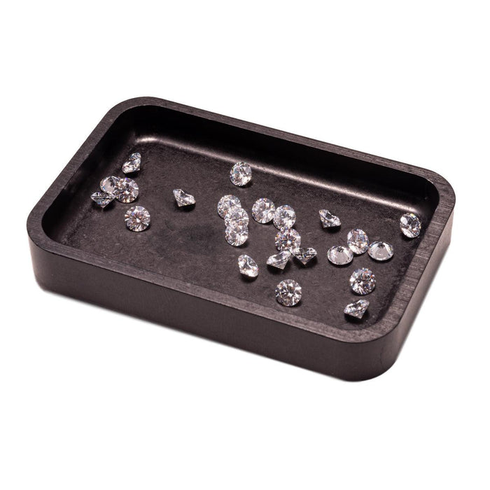 Stackable Matte Black Aluminum Stone Tray For Diamond Setters - Otto Frei