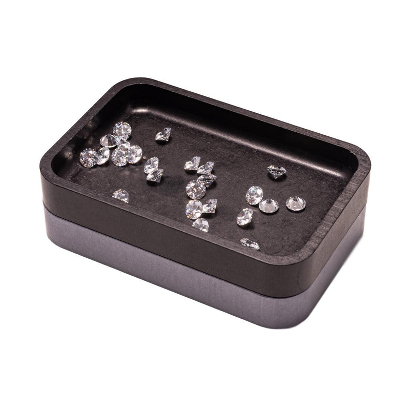 Stackable Matte Black Aluminum Stone Tray For Diamond Setters - Otto Frei