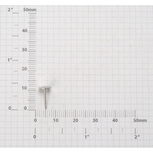 Stainless Steel Friction Earring Post with 4mm or 6mm Pad-Packs 144 - Otto Frei