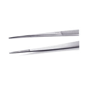 Stainless Steel Matte Finished Swiss Made Diamond Locking Tweezers-Grooved Medium Tips - Otto Frei