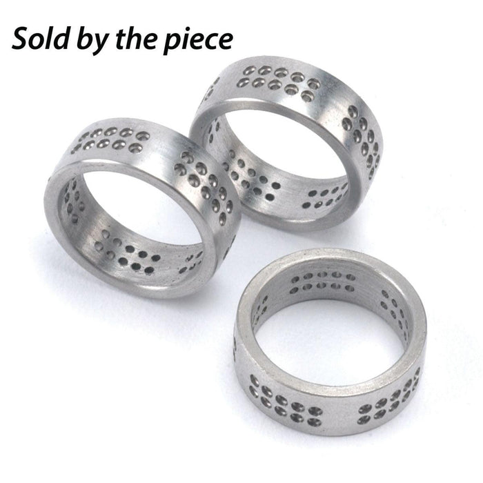 Stainless Steel Pave Practice Ring Sold by the Piece - Otto Frei