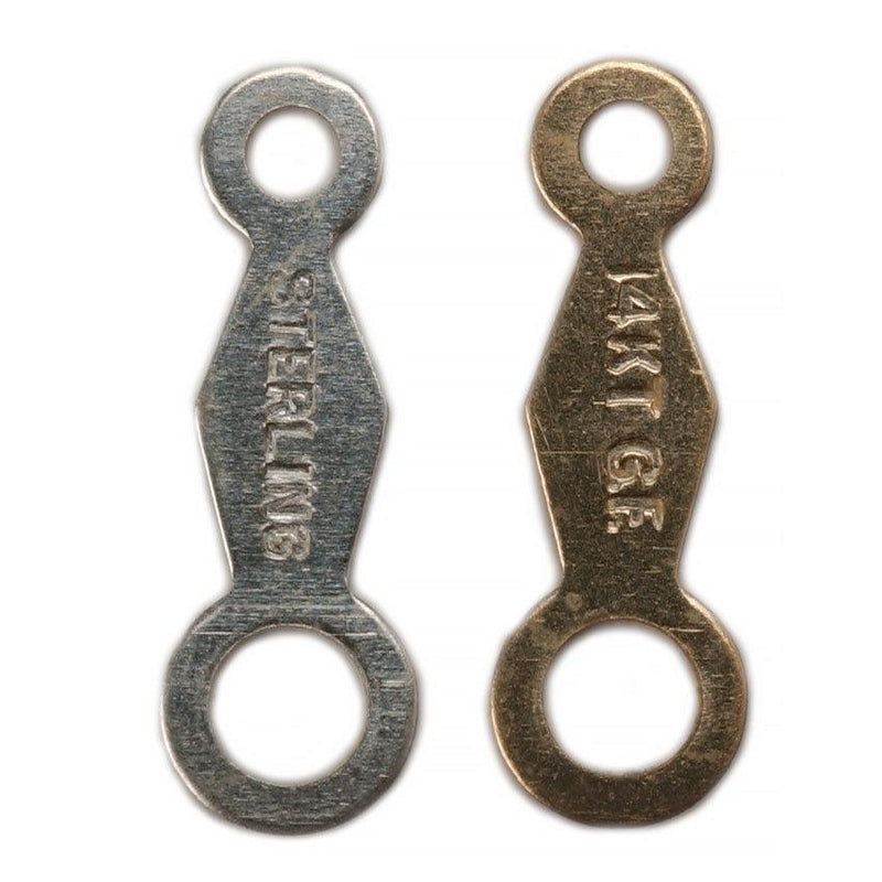 STERLING & 14KT G.F. Chain Tags-Packs of 12 - Otto Frei