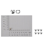 Sterling Silver .034" Threaded Earring Backs- Pack of 6 - Otto Frei