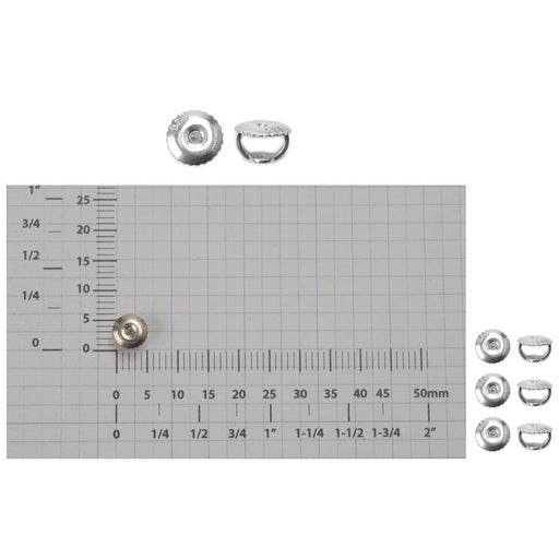 Sterling Silver .041" Threaded Earring Back - Pack of 6 - Otto Frei