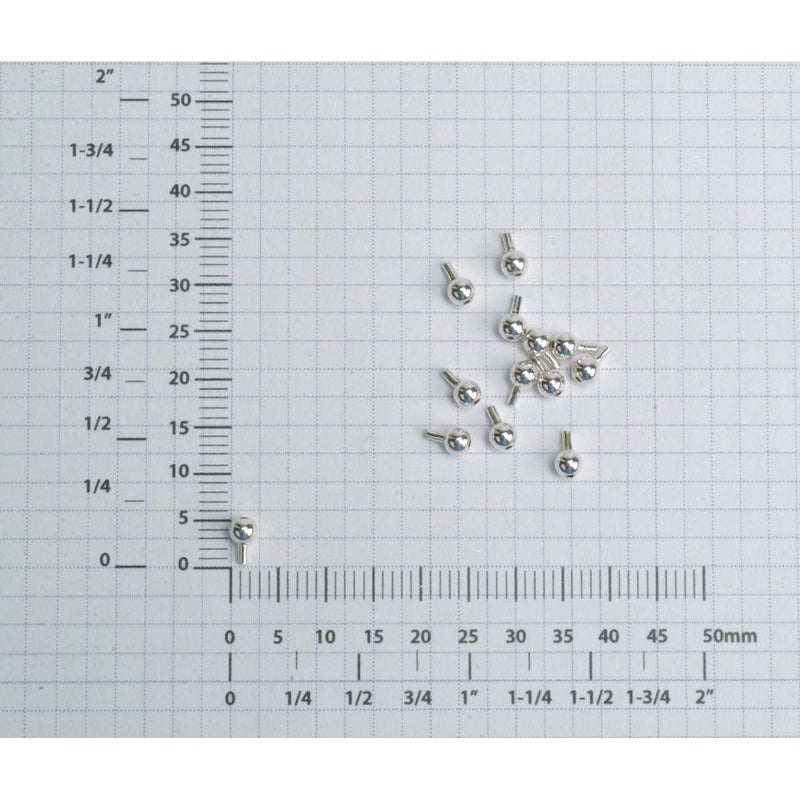 Sterling Silver 3.0mm Bead End Cap Pack of 12 - Otto Frei