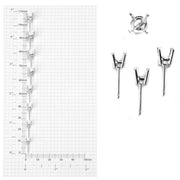 Sterling Silver 4-Prong Round Double Gallery Cast Earrings - Otto Frei