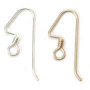 Sterling Silver & Yellow Gold Fill Shepherd Hook Angular Coil Only - Pack of 12 - Otto Frei