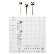 Sterling Silver & Yellow Gold Filled Ball Post Earrings-4mm 5mm & 6mm - Packs of 6 - Otto Frei