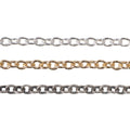 Chaîne câble en argent sterling et en or jaune doublé, et chaîne oxydée en argent sterling, 2,1 mm – lot de 5 pi (60 po) - Plaqué or jaune