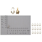 Sterling Silver & Yellow Gold Filled Clamshell Bead Tips Large - Packs of 12 - Otto Frei