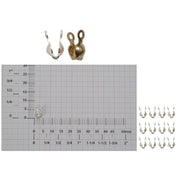 Sterling Silver & Yellow Gold Filled Clamshell Double Drop Bead Tips Medium - Packs of 12 - Otto Frei