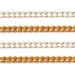 Sterling Silver & Yellow Gold Filled Curb Chain 1.2mm - 5 Ft. (60 Inch) Pack - Otto Frei
