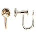 Sterling Silver & Yellow Gold Filled Ear Screws 4.0mm Pad - Otto Frei