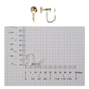 Sterling Silver & Yellow Gold Filled Ear Screws 4.0mm Pad - Otto Frei