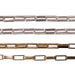 Sterling Silver & Yellow Gold Filled Elongated Box Chain 1.8mm -5 Ft. (60") Pack - Otto Frei