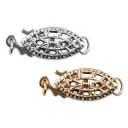 Sterling Silver & Yellow Gold Filled Filigree Clasp 6mm x 15mm-Pack of 3 - Otto Frei