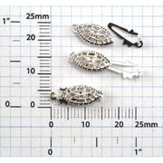 Sterling Silver & Yellow Gold Filled Filigree Clasp 6mm x 15mm-Pack of 3 - Otto Frei