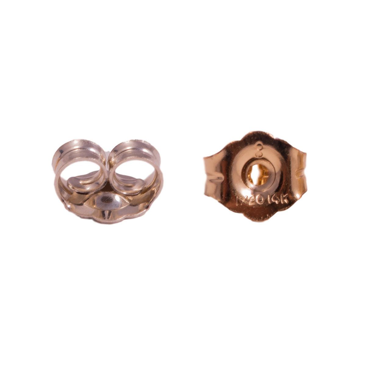 Sterling Silver Yellow Gold Filled Heavy 6mm Friction Earring