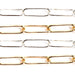 Sterling Silver & Yellow Gold Filled Long Cable Chain 2.1mm - 5 Ft. (60 Inch) Pack - Otto Frei