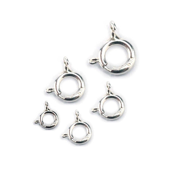 Sterling Silver & Yellow Gold Filled Open Top Spring Rings - Packs of ...