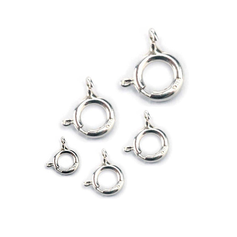 Sterling Silver & Yellow Gold Filled Open Top Spring Rings - Packs of 12 - Otto Frei