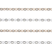 Sterling Silver & Yellow Gold Filled Oval Starburst 3mm- 5 Ft. (60 Inch) Pack - Otto Frei