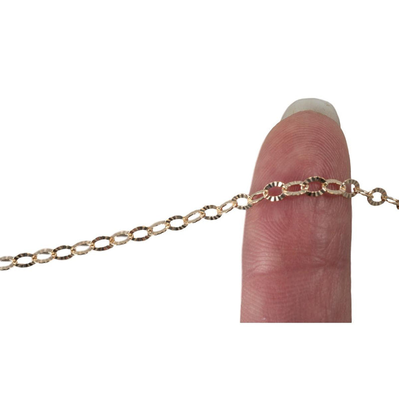 Sterling Silver & Yellow Gold Filled Oval Starburst 3mm- 5 Ft. (60 Inch) Pack - Otto Frei