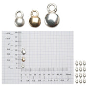 Sterling Silver & Yellow Gold Filled Pad Eyes - Packs of 12 - Otto Frei