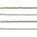 Sterling Silver & Yellow Gold Filled Paper Clip Chain 3.0mm - 5 Ft. (60") Pack - Otto Frei