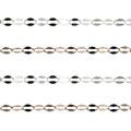 スターリングシルバー＆イエローゴールドフィルド パワープレスチェーン 4mm- 5 Ft. (60 Inch) パック - イエローゴールドフィルド