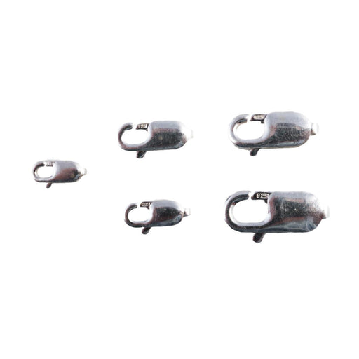 Sterling Silver & Yellow Gold Filled Rectangular Lobster Claw Clasps - Packs of 3 - Otto Frei