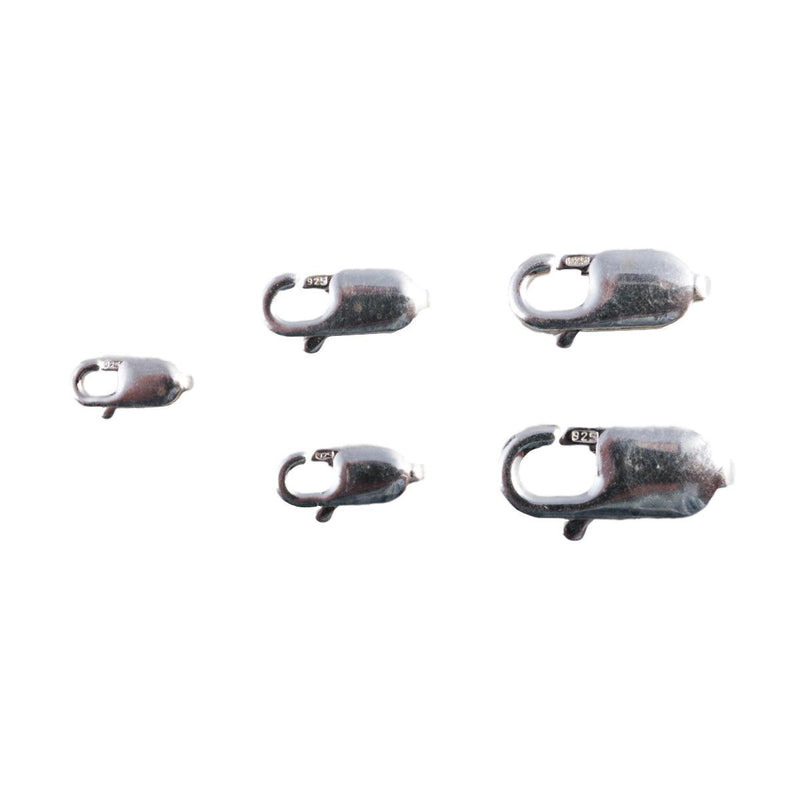 Sterling Silver & Yellow Gold Filled Rectangular Lobster Claw Clasps - Packs of 3 - Otto Frei