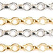 Sterling Silver & Yellow Gold Filled Rolo Chain 2.5mm-5 Ft. (60 Inch) Pack - Otto Frei