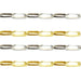 Sterling Silver & Yellow Gold Filled Rolo Oval Chain 1.7mm X 4.5mm - 5 Ft. (60 Inch) Pack - Otto Frei
