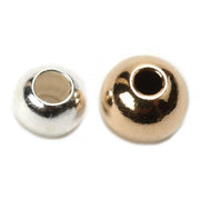 Sterling Silver & Yellow Gold Filled Round Beads with Two Holes-2.5mm & 3mm - Packs of 100 - Otto Frei
