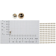 Sterling Silver & Yellow Gold Filled Round Beads with Two Holes-2.5mm & 3mm - Packs of 100 - Otto Frei