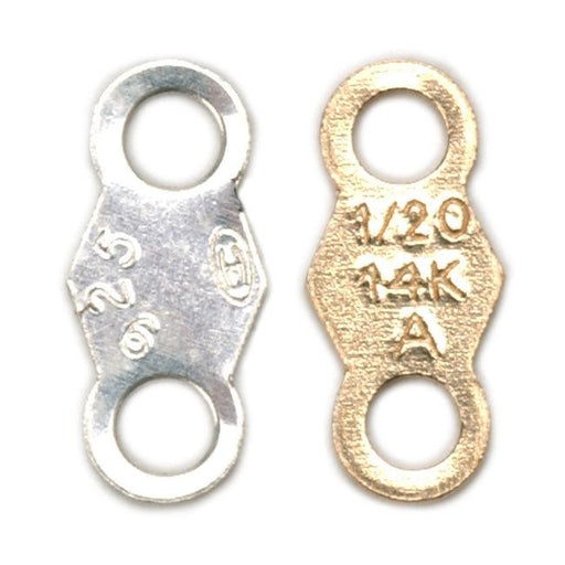Sterling Silver & Yellow Gold Filled Small Chain Tags - Packs of 12 - Otto Frei