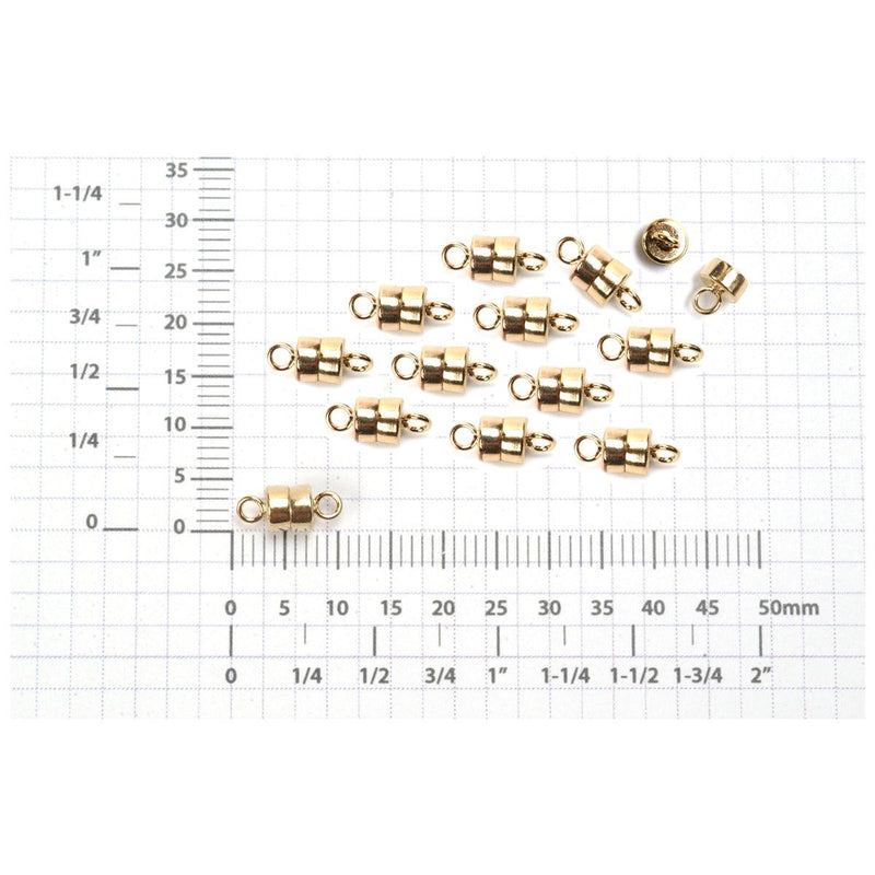 Sterling Silver & Yellow Gold Filled Small Magnetic Clasps - Pack of 3 - Otto Frei