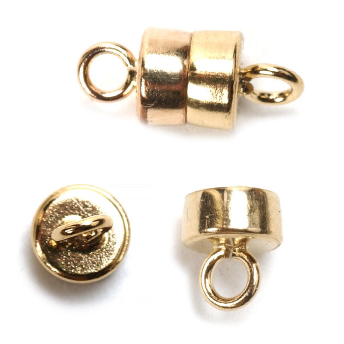 Sterling Silver & Yellow Gold Filled Small Magnetic Clasps - Pack of 3 - Otto Frei