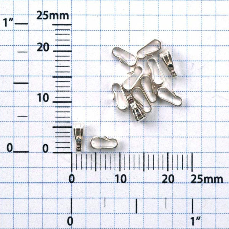 Sterling Silver & Yellow Gold Filled Snap on Bails-Packs of 12 - Otto Frei