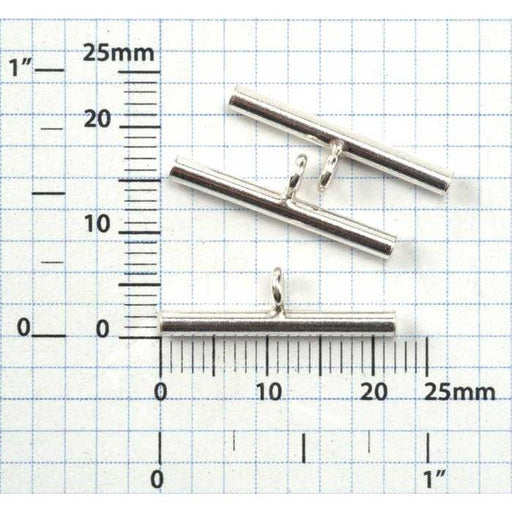 Sterling Silver & Yellow Gold Filled Toggle Bars 21.1mm x 6.7mm - Otto Frei