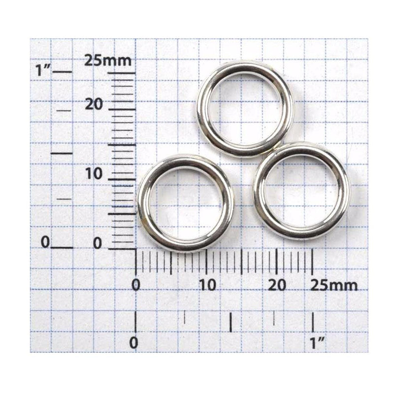 Sterling Silver & Yellow Gold Filled Toggle Rings 14.5mm - Otto Frei