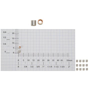 Sterling Silver & Yellow Gold Filled Tube Crimps 2.0x2.0mm - Packs of 12 - Otto Frei