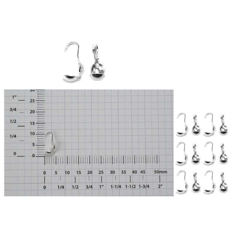 Sterling Silver Bead Tip Large Clamshell - Packs of 12 - Otto Frei