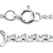 Sterling Silver Belcher Rolo Chain 1.4mm with Spring Ring Clasp-18" Lengths-Pack of 3 - Otto Frei