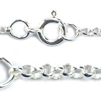Sterling Silver Belcher Rolo Chain 1.4mm with Spring Ring Clasp-18" Lengths-Pack of 3 - Otto Frei