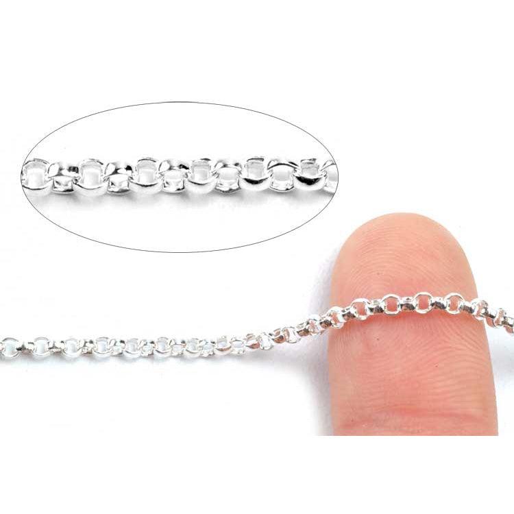 Sterling Silver Belcher Rolo Chain 2.3 mm-5 Ft. (60 Inch) Pack - Otto Frei