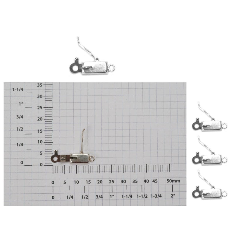 Sterling Silver Box Clasp with Safety - Otto Frei